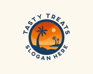 Tropical Island Getaway logo design