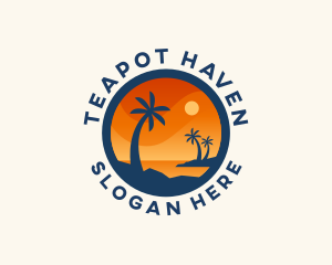 Tropical Island Getaway logo design