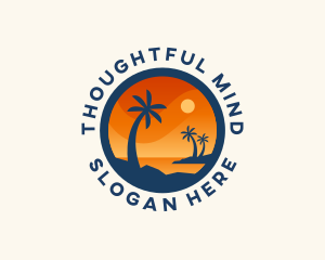 Tropical Island Getaway logo design