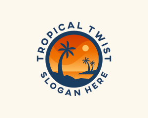 Tropical Island Getaway logo design