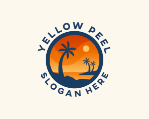 Tropical Island Getaway logo design