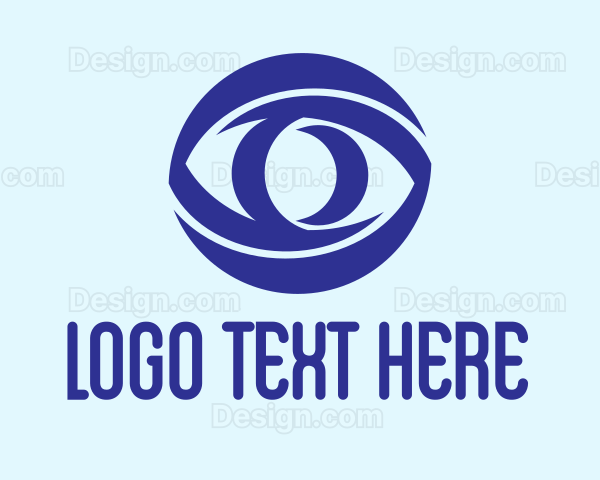 Blue Cyber Eye Logo