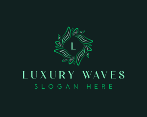 Waves Leaves Spa logo design