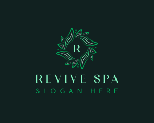 Waves Leaves Spa logo design