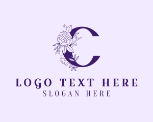 Floral Letter C logo