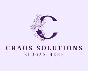 Floral Letter C logo design