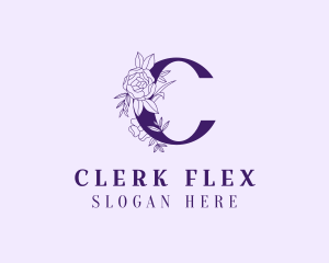 Floral Letter C logo design