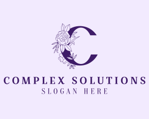 Floral Letter C logo design