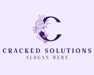 Floral Letter C logo design