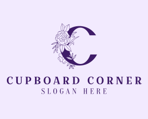 Floral Letter C logo design