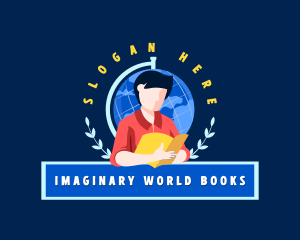 Kid Book Globe logo design