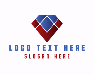 Geometric Diamond Letter V logo