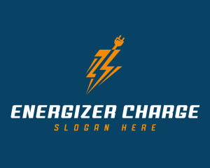 Lightning Electrical Plug logo design