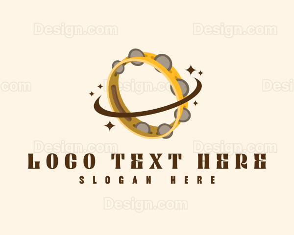 Tambourine Musical Instrument Logo