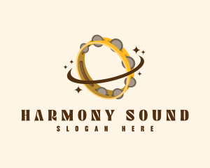 Tambourine Musical Instrument Logo