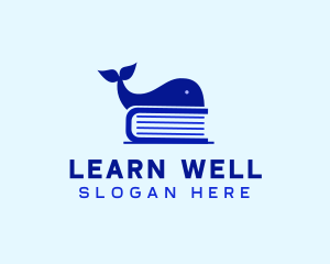 Blue Whale Book logo design