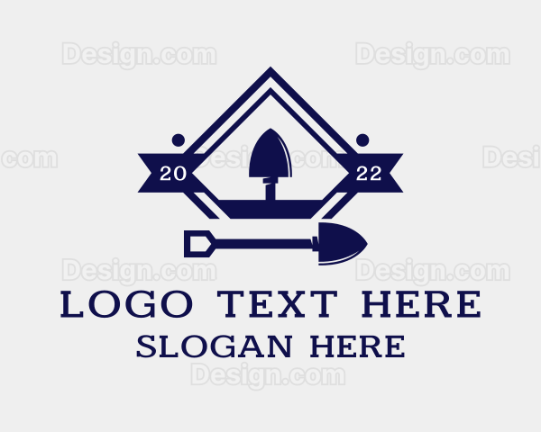 Shovel Carpentry Tools Logo