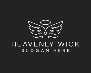 Heavenly Halo Wings  logo design