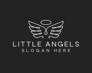 Heavenly Halo Wings  logo design