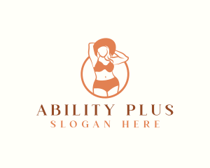 Plus Size Lingerie Woman logo design