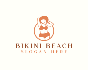 Plus Size Lingerie Woman logo design