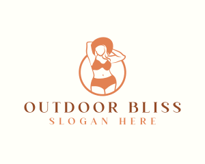 Plus Size Lingerie Woman logo design