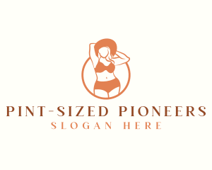 Plus Size Lingerie Woman logo design