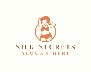 Plus Size Lingerie Woman logo design