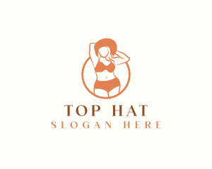 Plus Size Lingerie Woman logo design