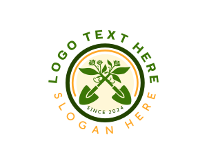 Gardening Shovel Landscaping logo