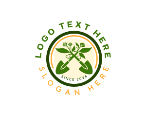 Gardening Shovel Landscaping Logo