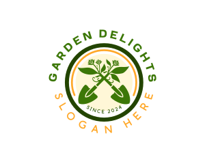 Gardening Shovel Landscaping logo design