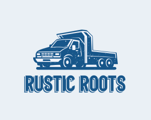 Rustic Flatbed Truck logo design