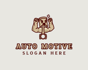 Strong Mechanic Piston logo design