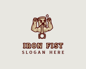 Strong Mechanic Piston logo design