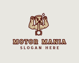 Strong Mechanic Piston logo design