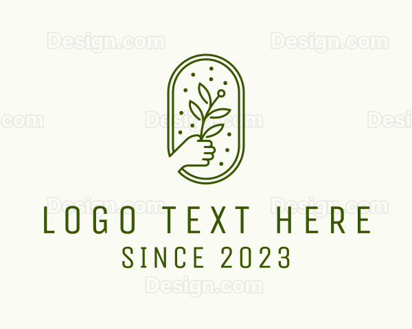 Hand Planting Garden Logo