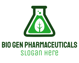 Green Leaf Organic Lab logo design