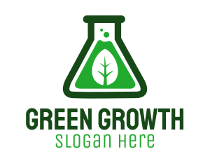 Green Leaf Organic Lab logo design