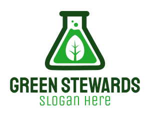 Green Leaf Organic Lab logo design