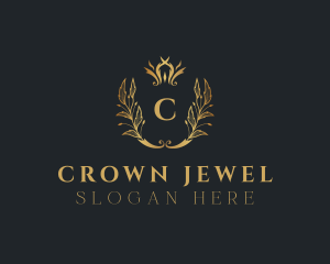 Royalty Wreath Crown  logo design