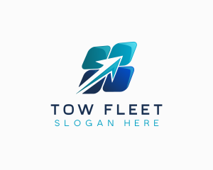 Logistics Forwarding Arrow logo design