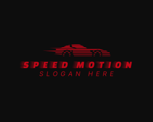 Fast Red Sports Car logo design