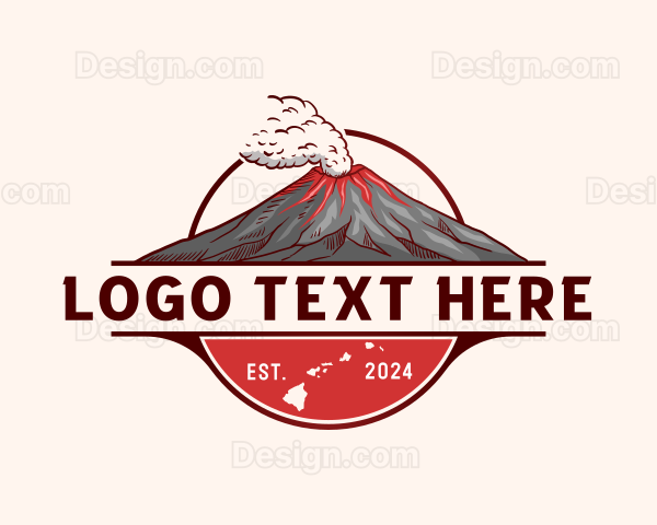 Hawaii Volcano Scenery Logo