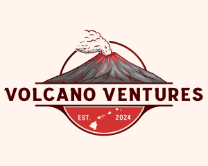 Hawaii Volcano Scenery logo design