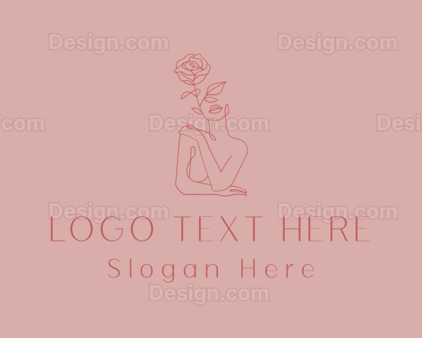 Rose Nude Woman Logo