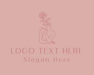 Rose Nude Woman Logo