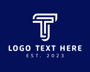 Modern Maze Letter T  logo