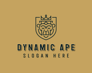 Ape Chimpanzee Heraldry logo design