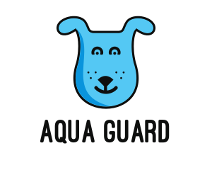 Blue Dog Cartoon logo design